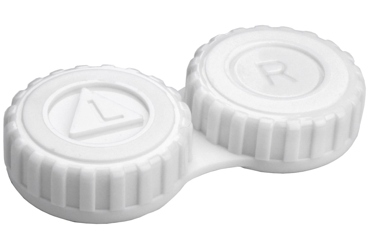 General Screw-Top Contact Lens Case White Cases