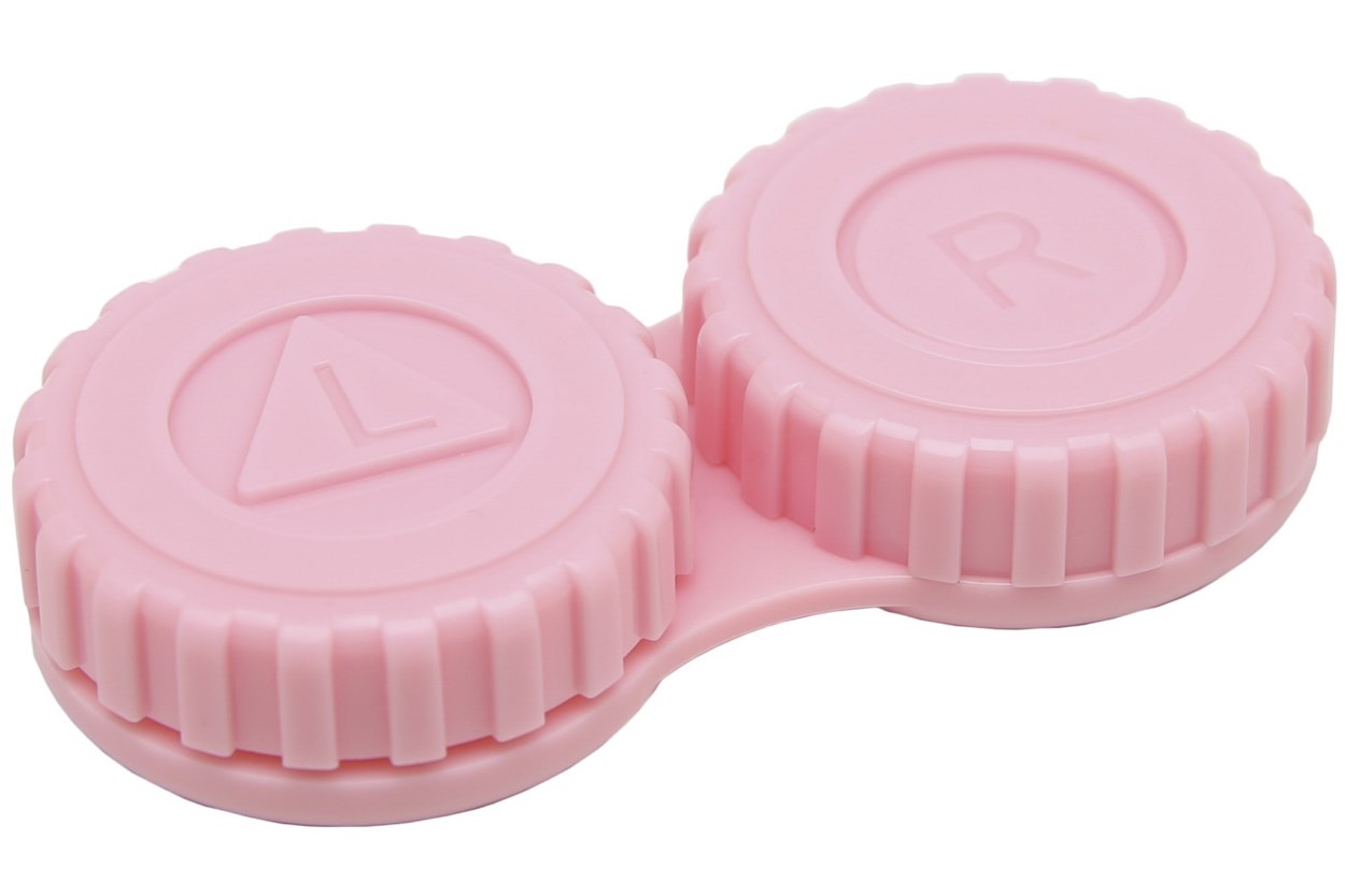 General Screw-Top Contact Lens Case Pink Cases