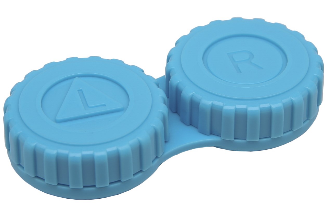 General Screw-Top Contact Lens Case Blue Cases