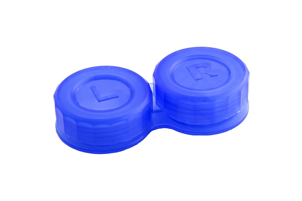 General Boilable Screw-Top Contact Lens Case Blue Cases