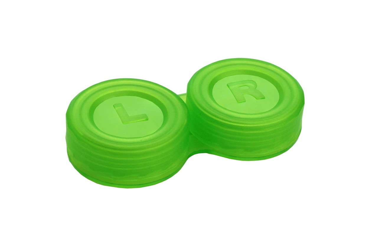 General Boilable Screw-Top Contact Lens Case Green Cases